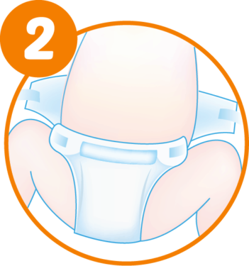How to put diaper on baby-Step2