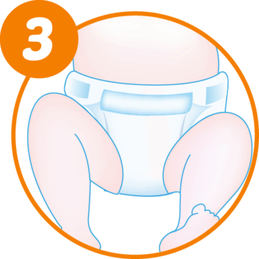 How to put diaper on baby-Step3
