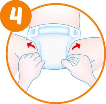 How to put diaper on baby-Step4