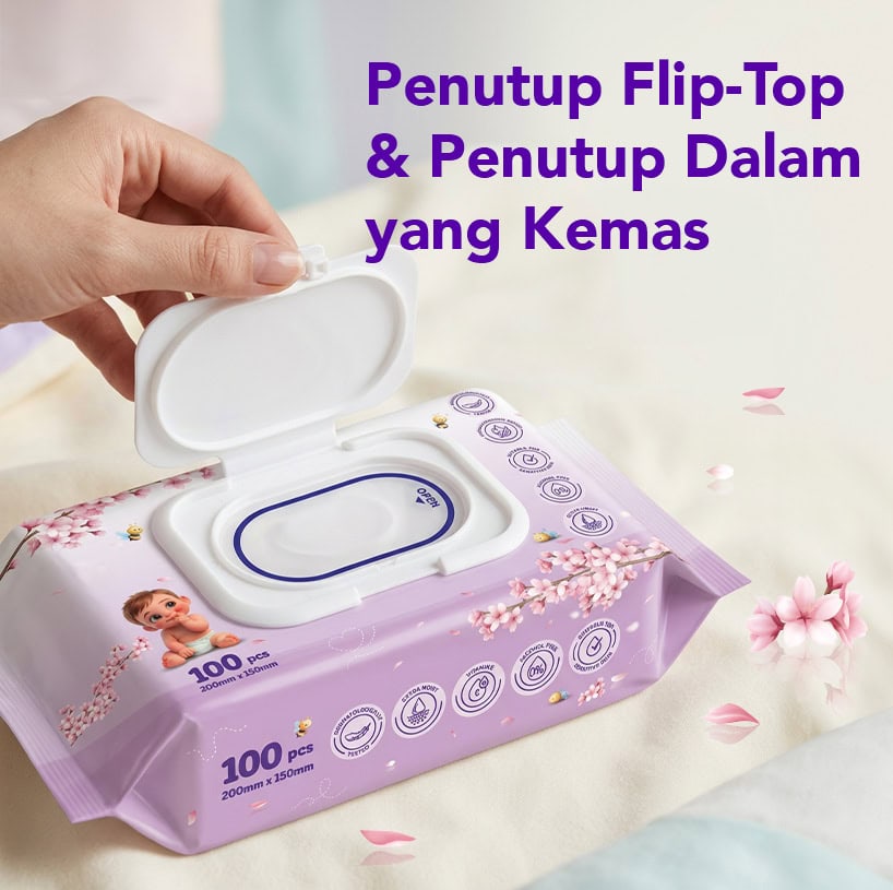 penutup flip top penutuk dalam yang kemas